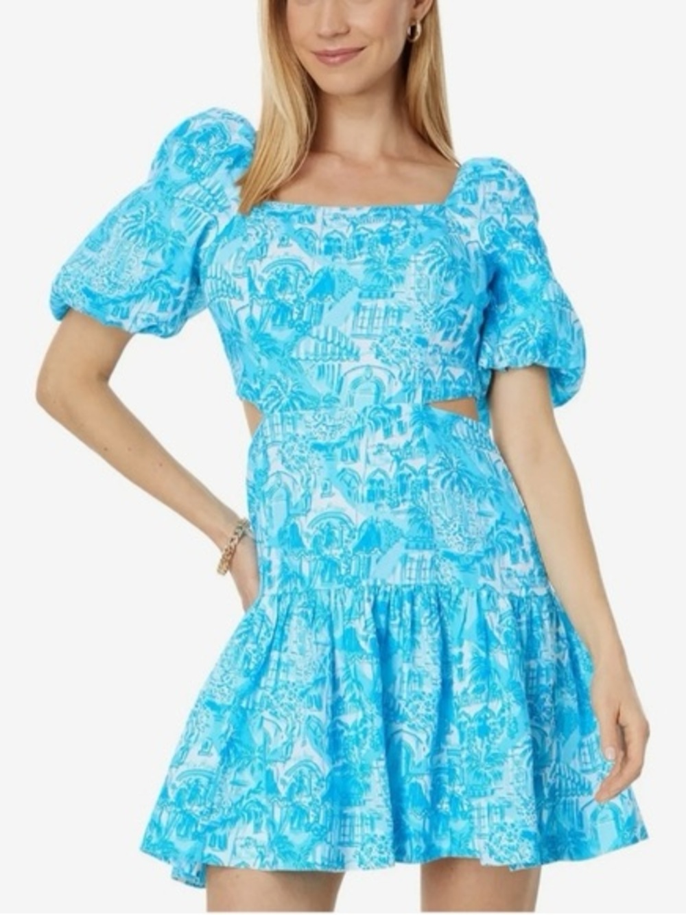 NWT Lilly Pulitzer Kylanne Linen Dress in Amalfi Blue Sunny State of Mind
